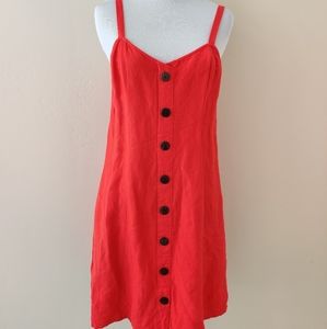 EXPRESS Summer Fitted Dress-Tangerine